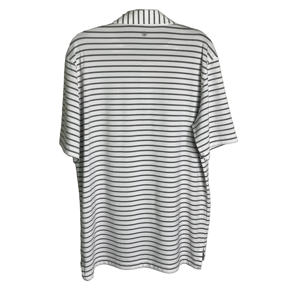 Stitch Vintage Lot Of 2 Polo Shirts Men’s M/L Gray Stripe Golf Stretch - Picture 5 of 16